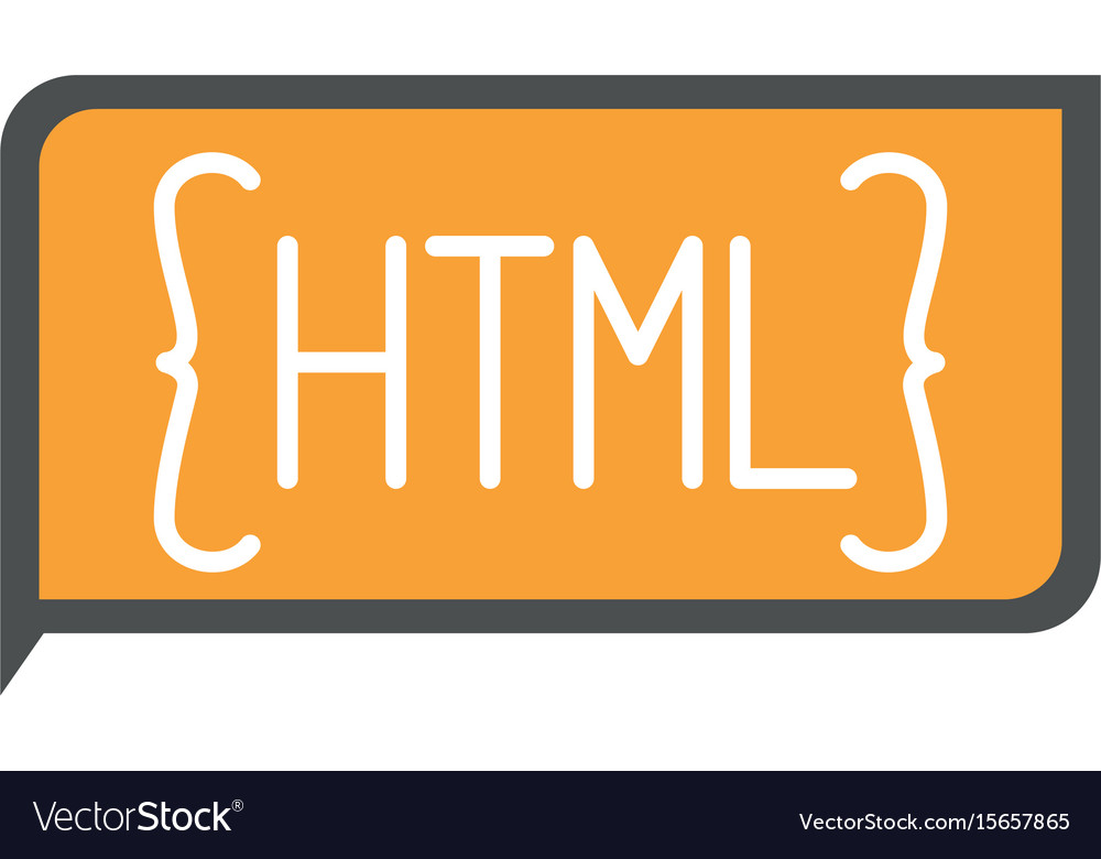 Colorful silhouette of rectangle text html