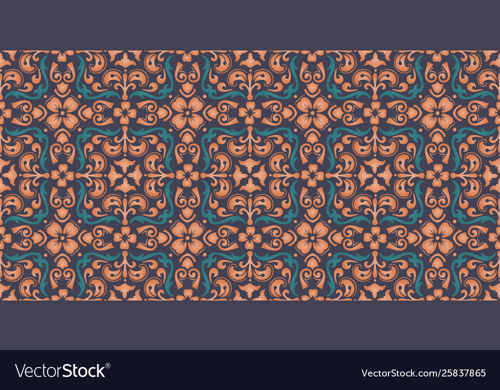 Damask seamless pattern background elegant vector image Damask seamless pattern background elegant