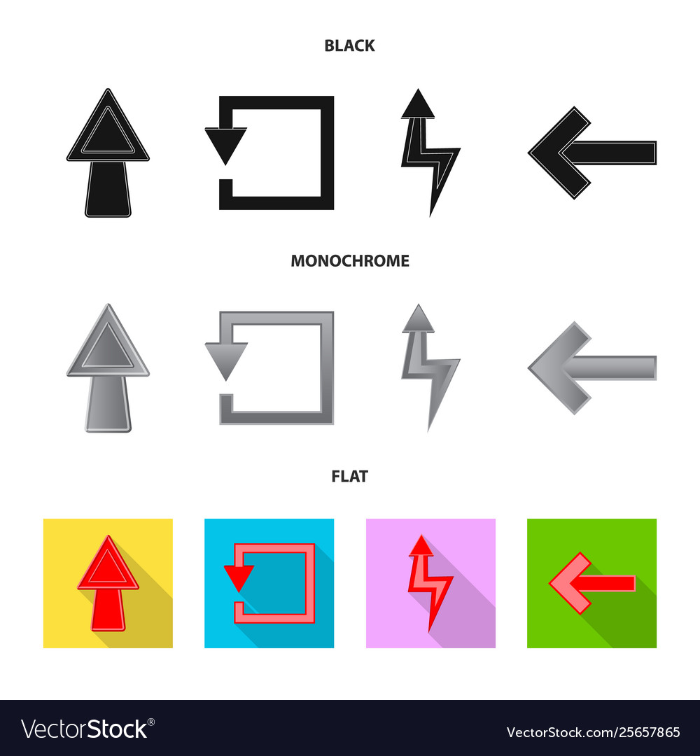 Design element and arrow icon vector image Design element and arrow icon