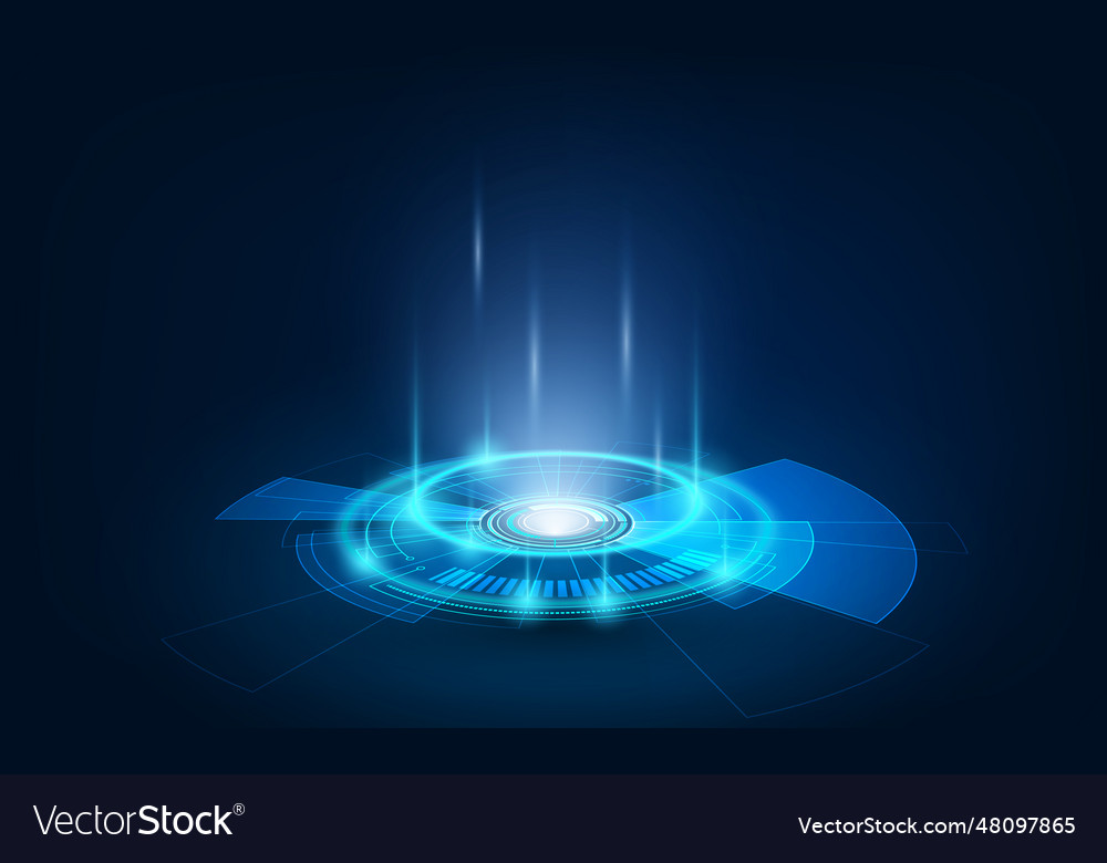 Futuristisches Hologramm Pressemitteilung