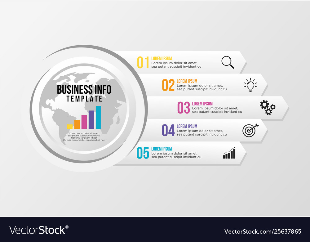 Infographic design template with options steps