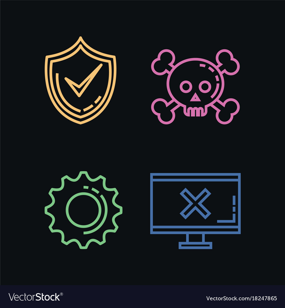 Informatic security set icons