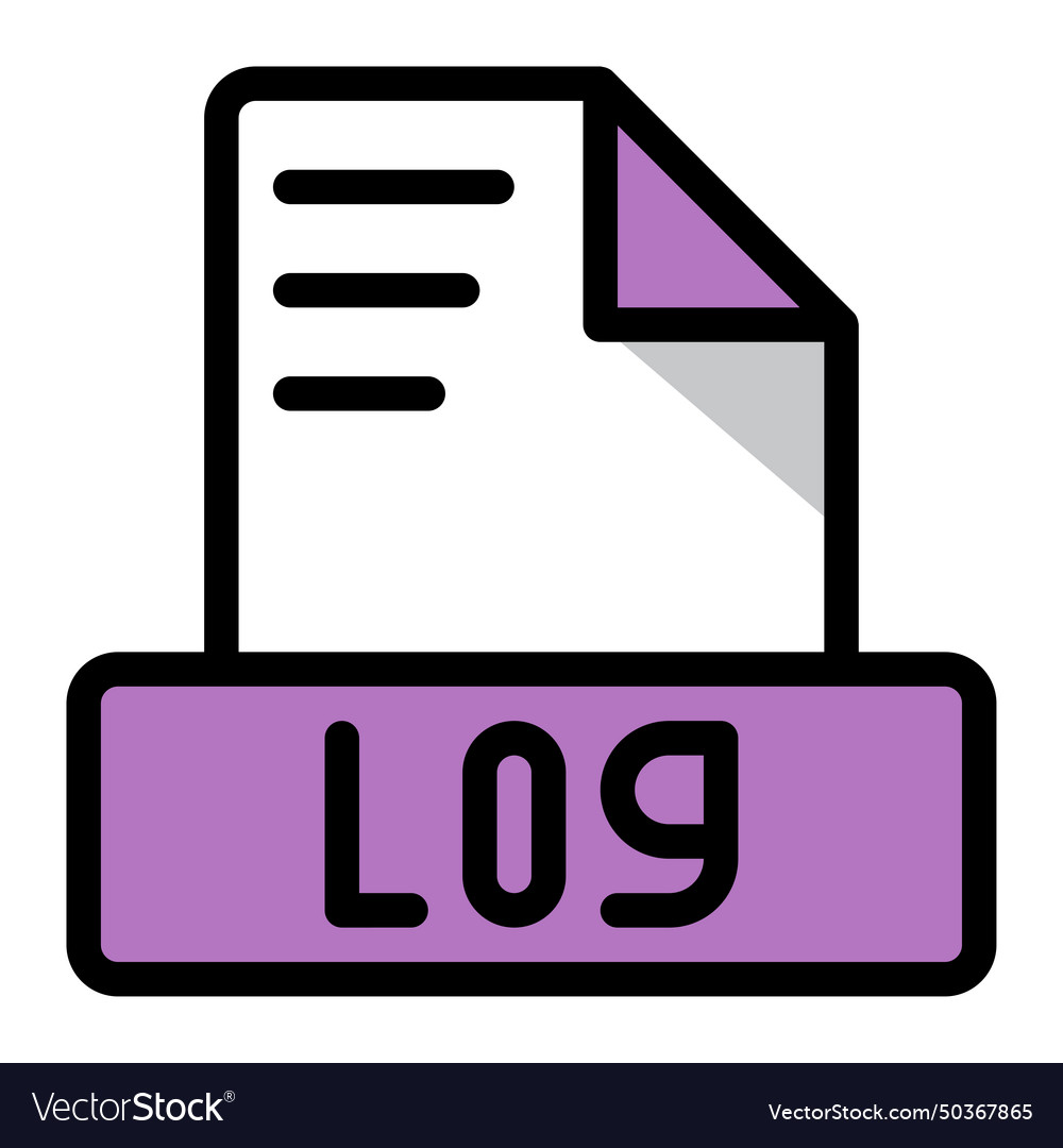 Log file icon colorful style design document