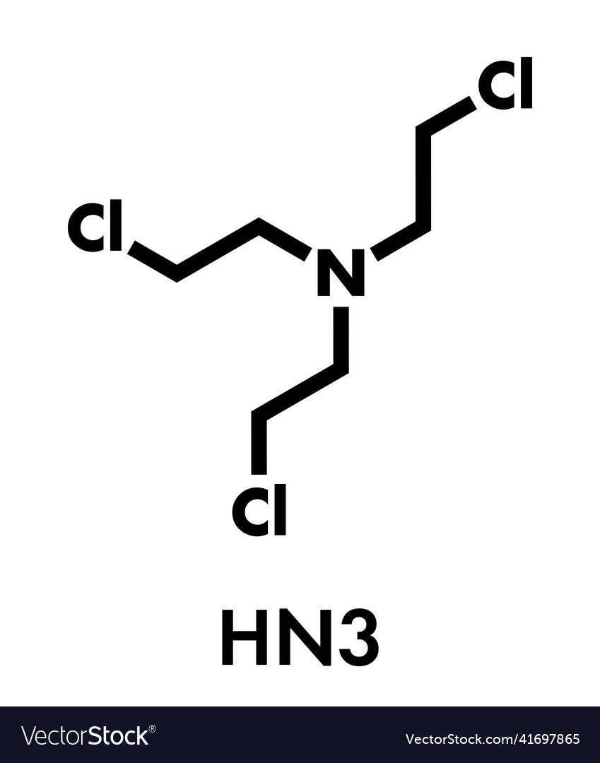 Nitrogen mustard hn-3 molecule used as blister