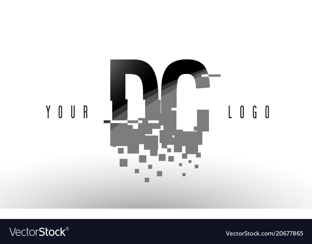 Pixel Shattered DC Logo