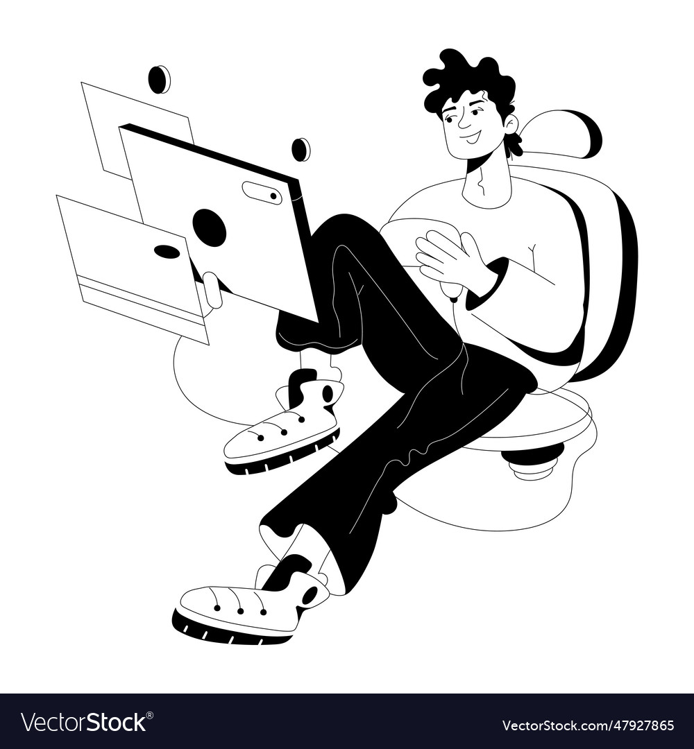 Remote working Royalty Free Vector Image - VectorStock