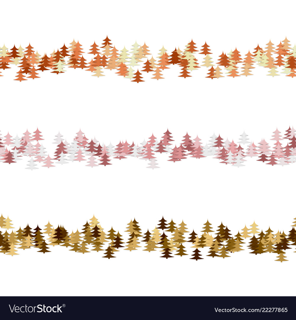 Seamless random pine tree pattern paragraph