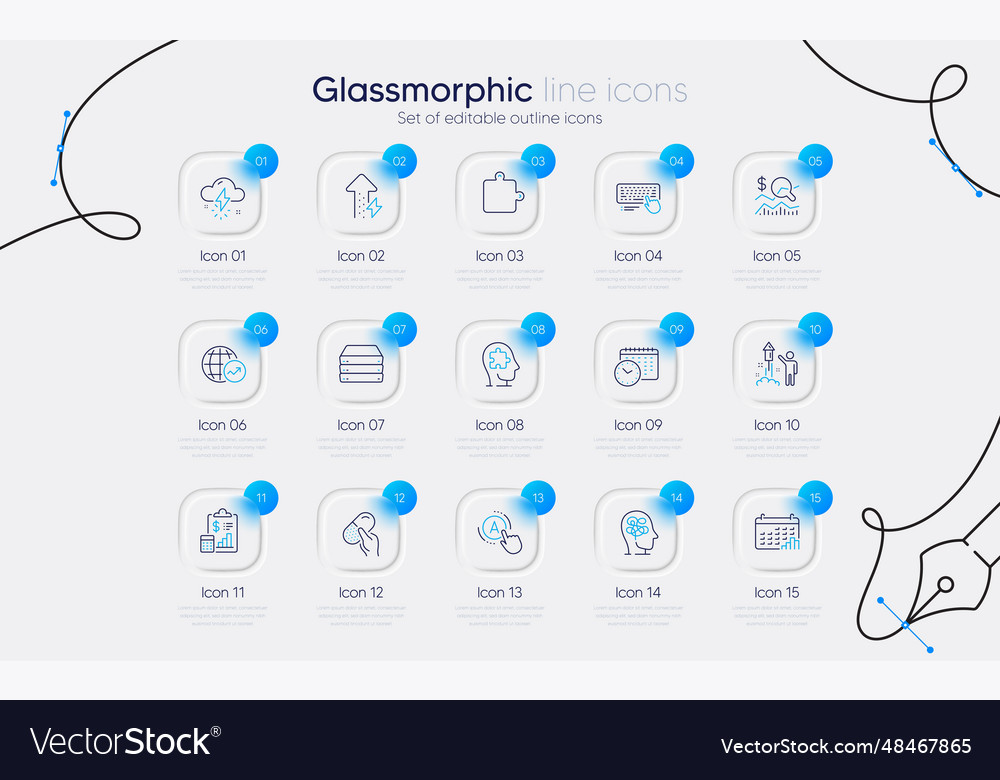 Set of computer keyboard thunderstorm weather vector image Set of computer keyboard thunderstorm weather