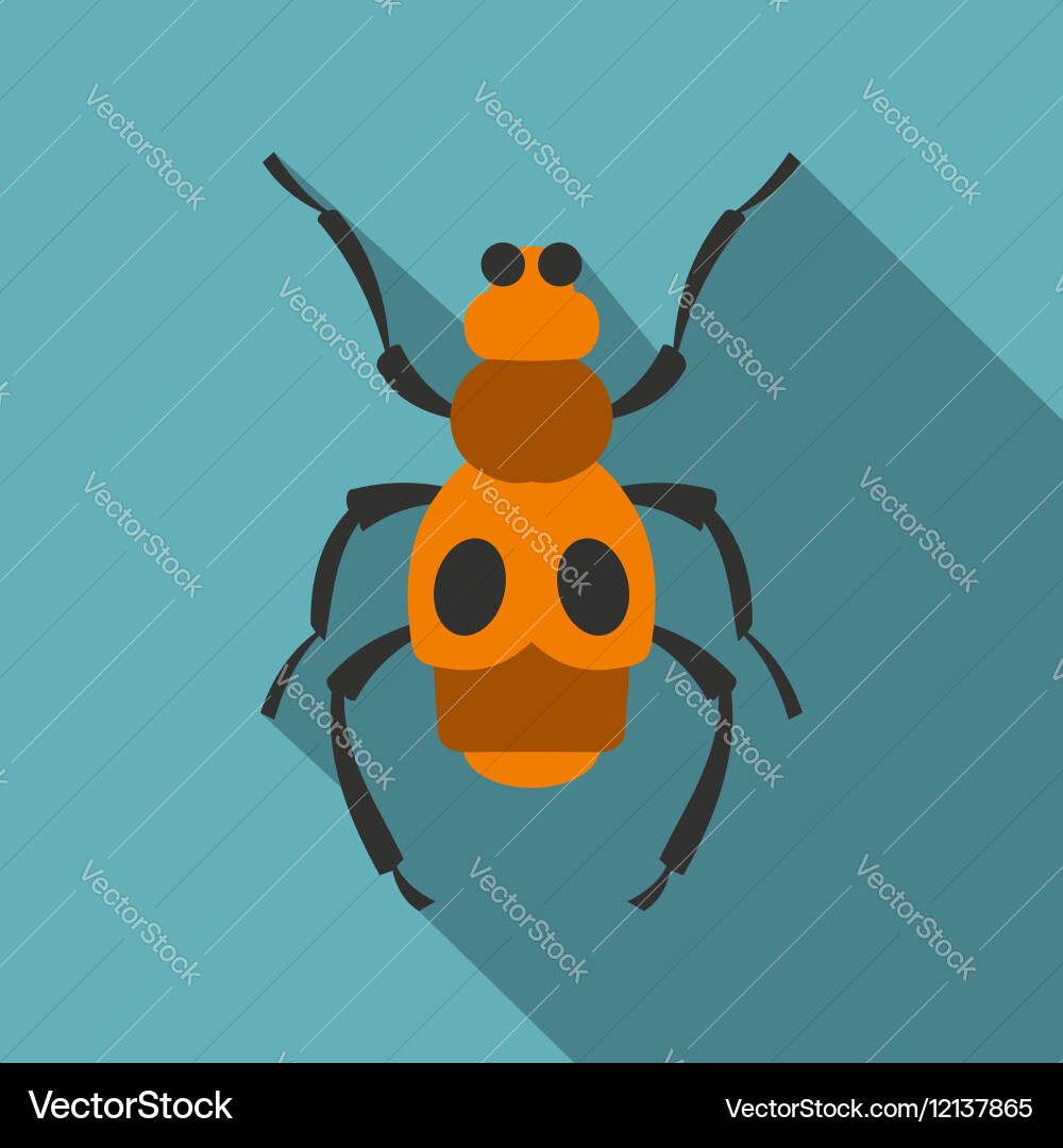 Spotted bug icon flat style Royalty Free Vector Image
