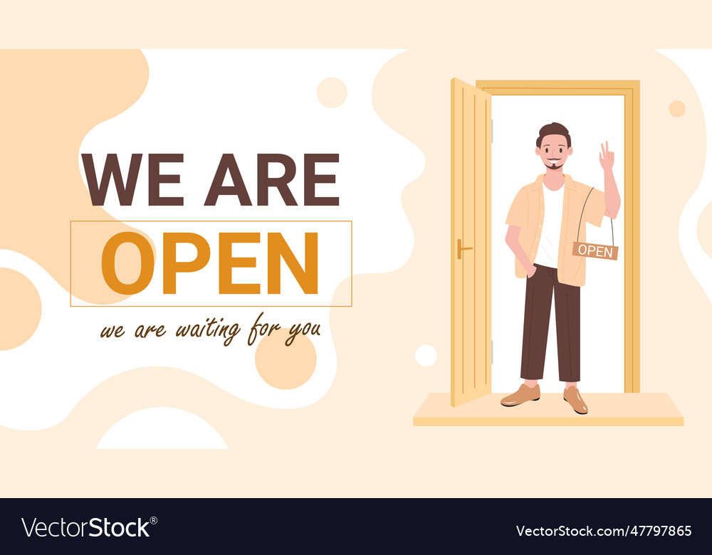 We Are Open Poster Template