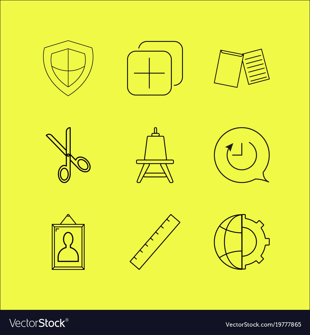 Web linear icon set simple outline icons