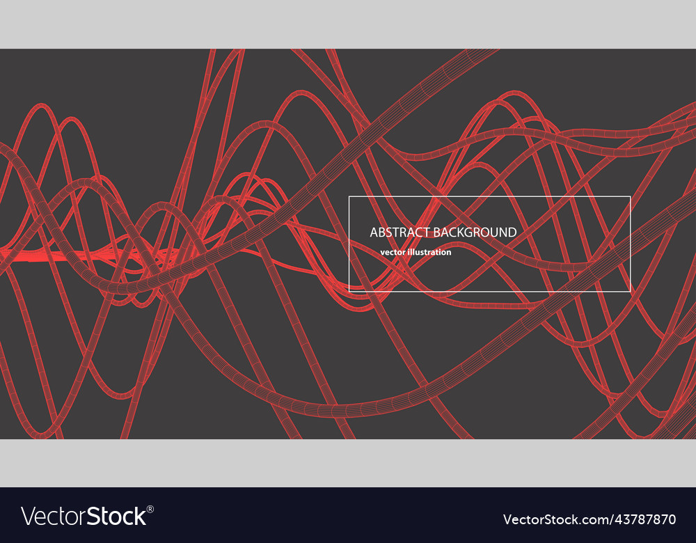 Abstract background with a wireframe dynamic Vector Image