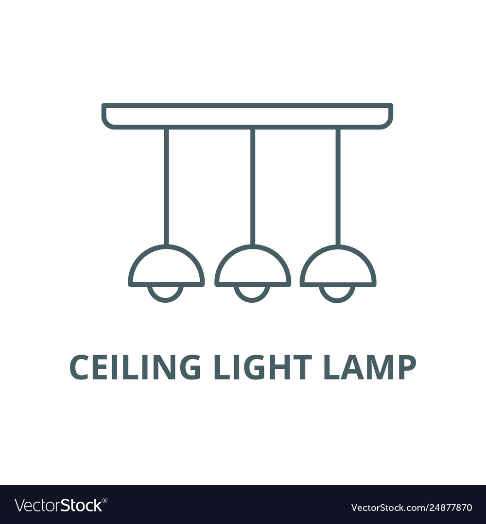 Ceiling Light Lamp Line Icon