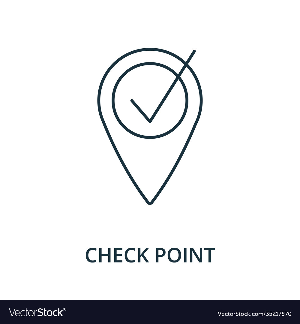 Check Point Icon - Line Style