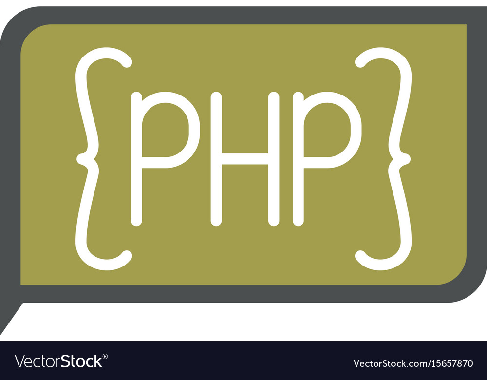 Colorful silhouette of rectangle text php