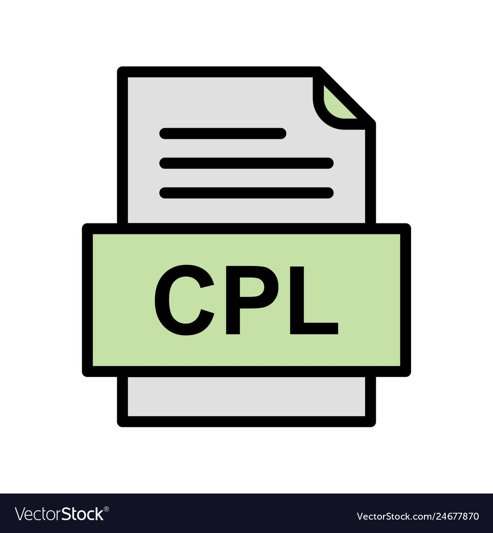 Cpl file document icon