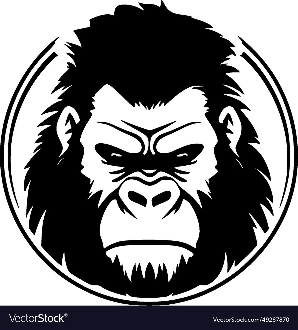 Gorilla - minimalist and flat logo