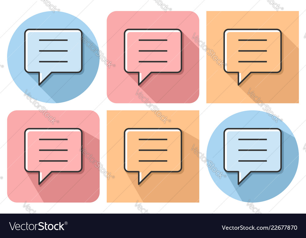 Outlined icon of speech bubble with parallel vector image Outlined icon of speech bubble with parallel