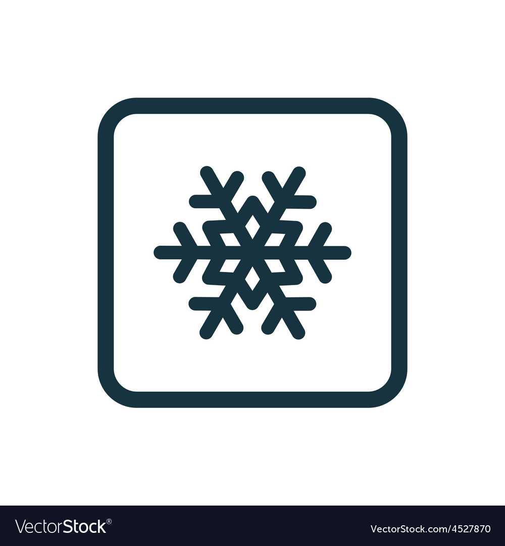 Snowflake icon rounded squares button