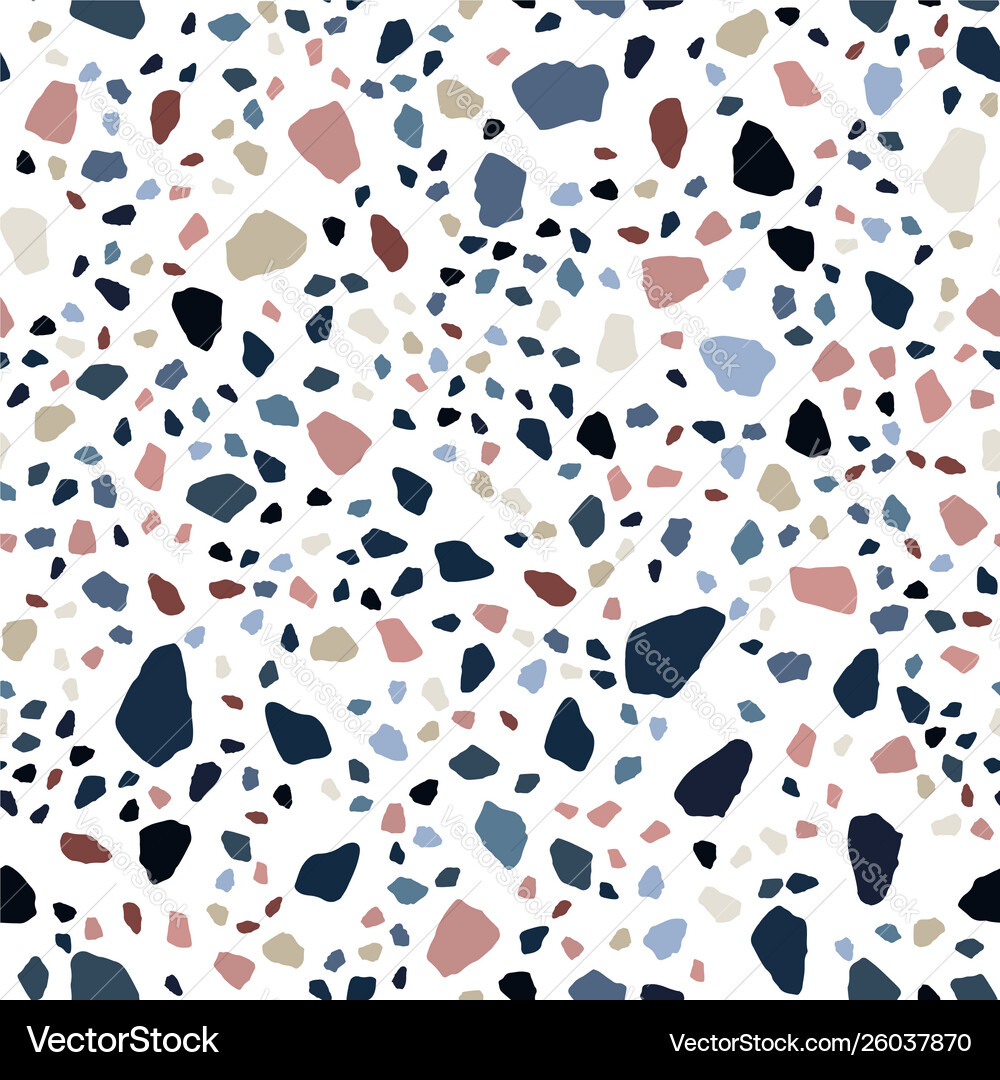Terrazzo Marble Seamless Pattern Royalty Free Vector Image