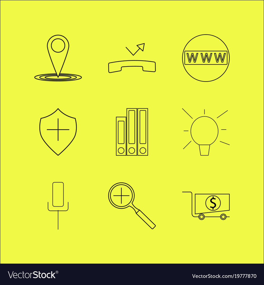 Web linear icon set simple outline icons