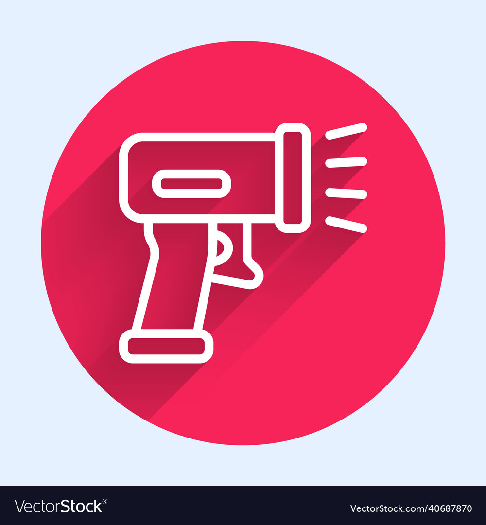 White line scanner scanning bar code icon isolated