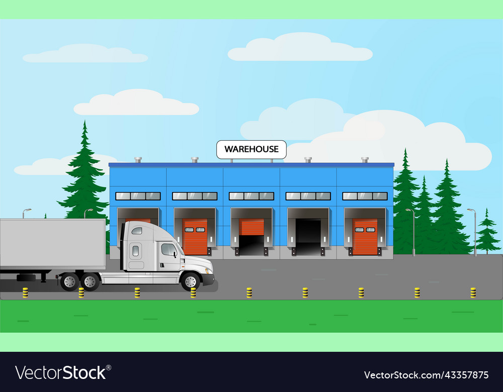 A modern logistics center for storing and sorting