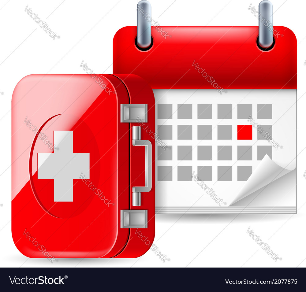 Aid and calendar icon