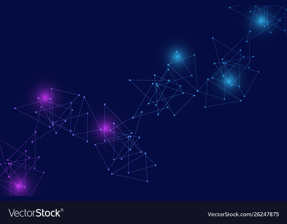 Big data visualization background modern vector image Big data visualization background modern