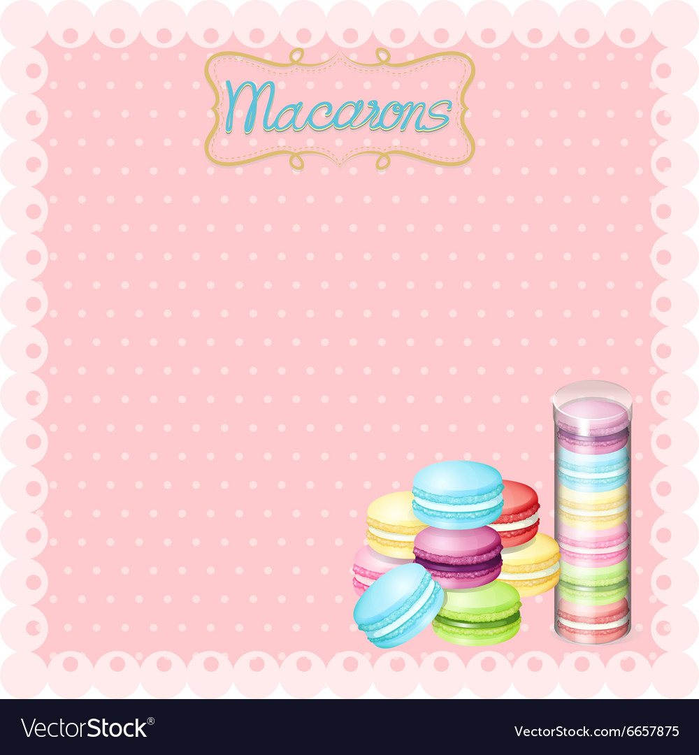 Border design with macarons