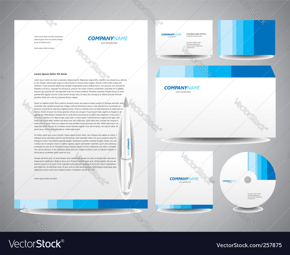 Business stationery template Royalty Free Vector Image