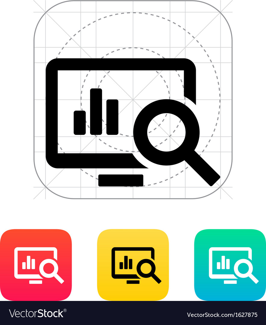 Chart Search Icon - Data Analysis
