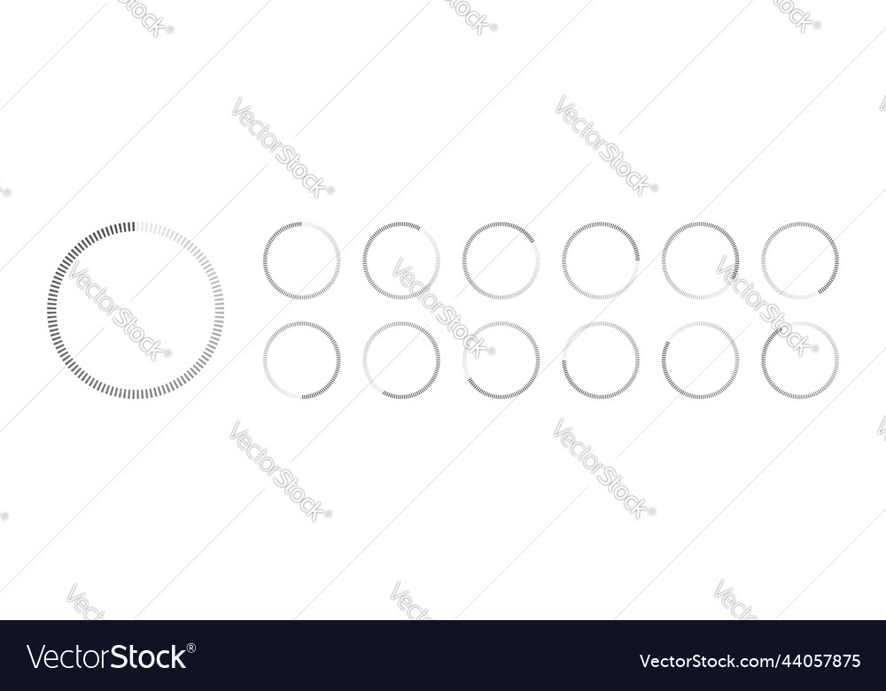 Circular loading buffering icons Vector Image Circular loading buffering icons
