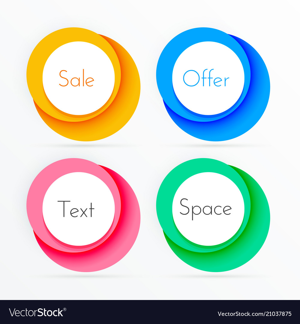 Colorful circle frames with copyspace