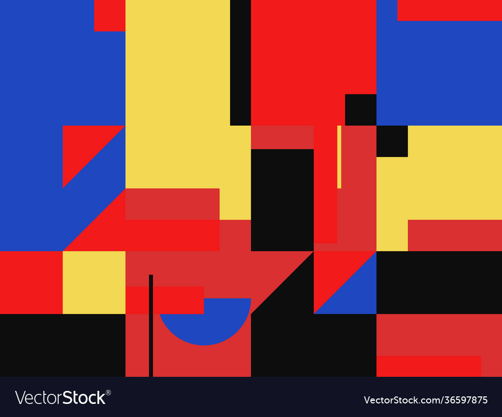 Deconstructed abstract pattern design vector image Deconstructed abstract pattern design