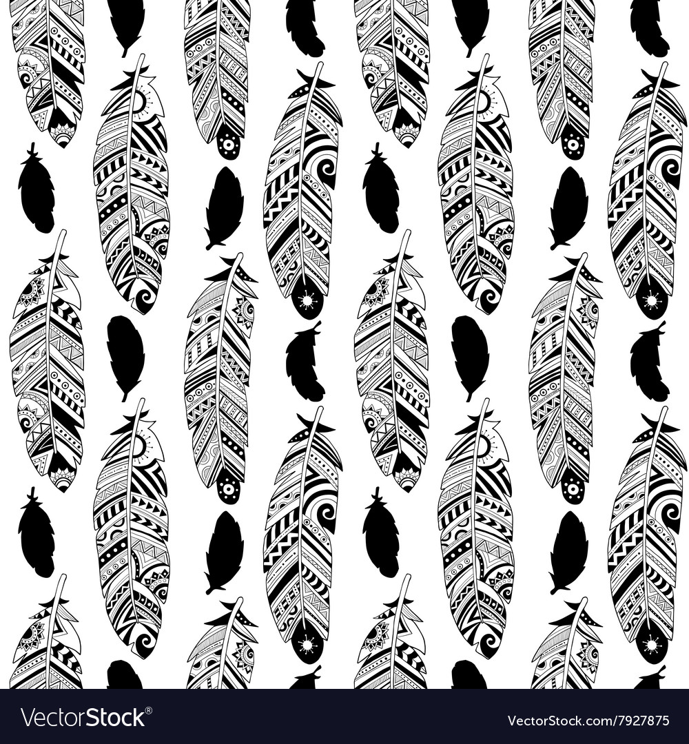 Feathered Tribal Pattern