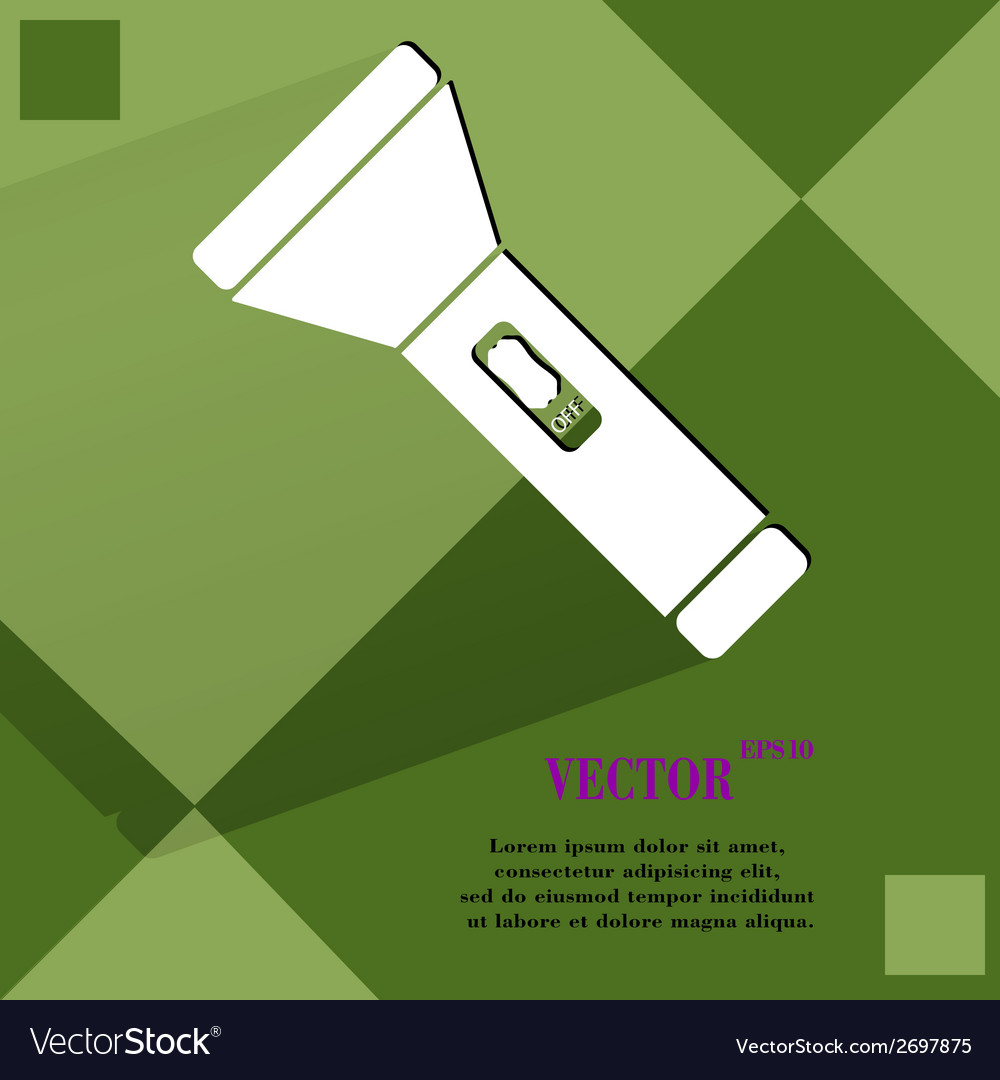 Flashlight flat modern web button