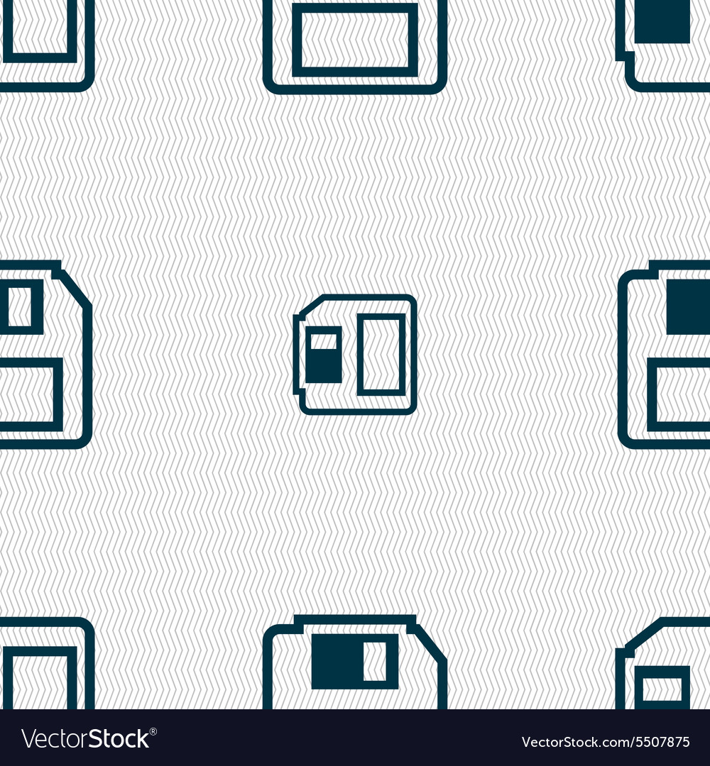 Floppy disk icon sign seamless pattern