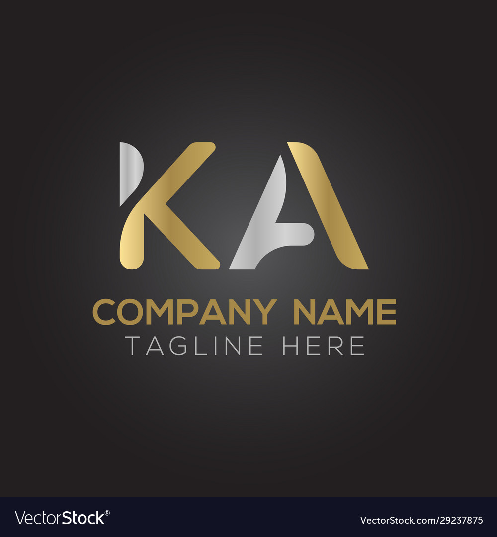 Initial alphabet ka logo design template abstract Vector Image