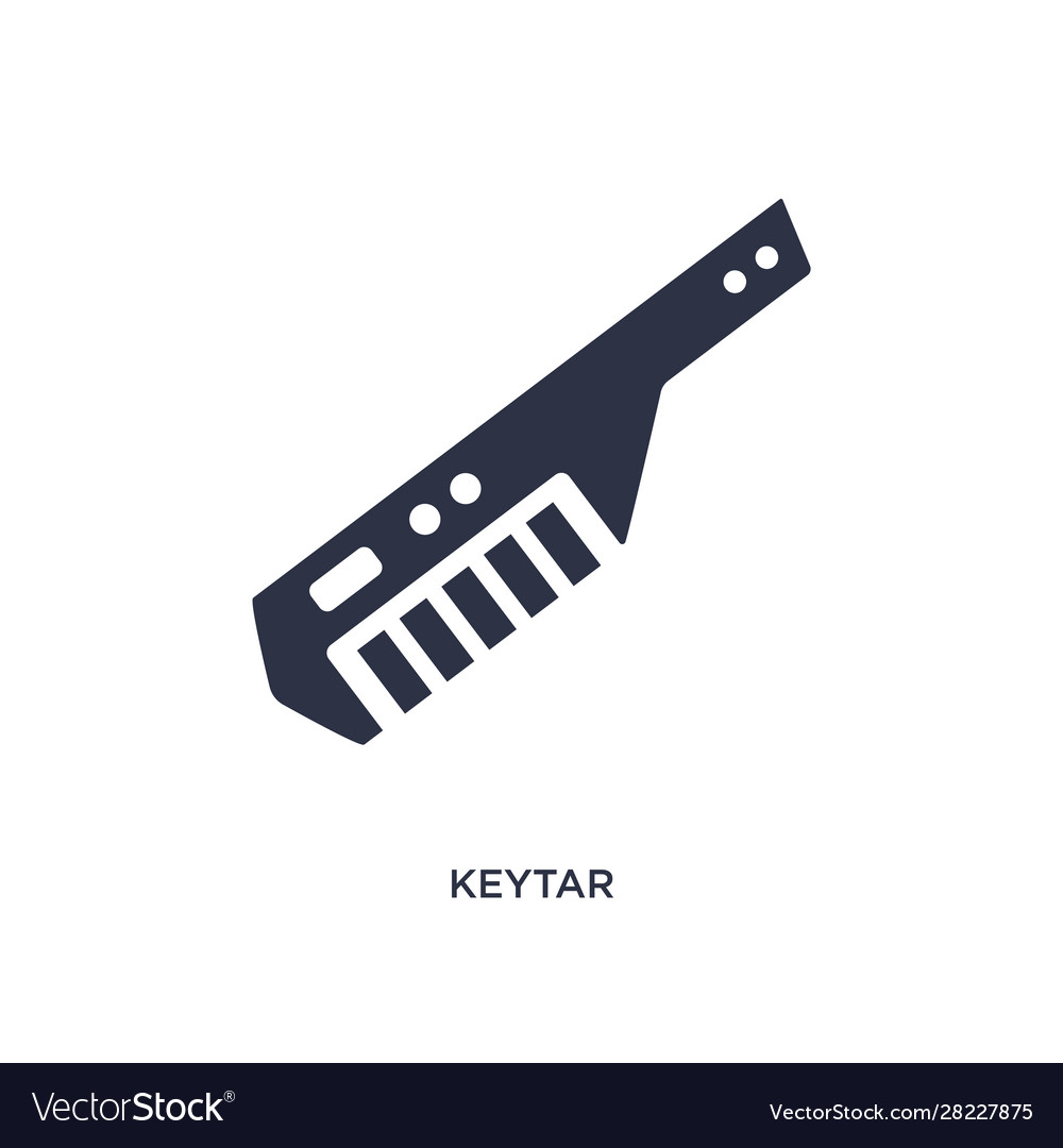 Keytar icon on white background simple element