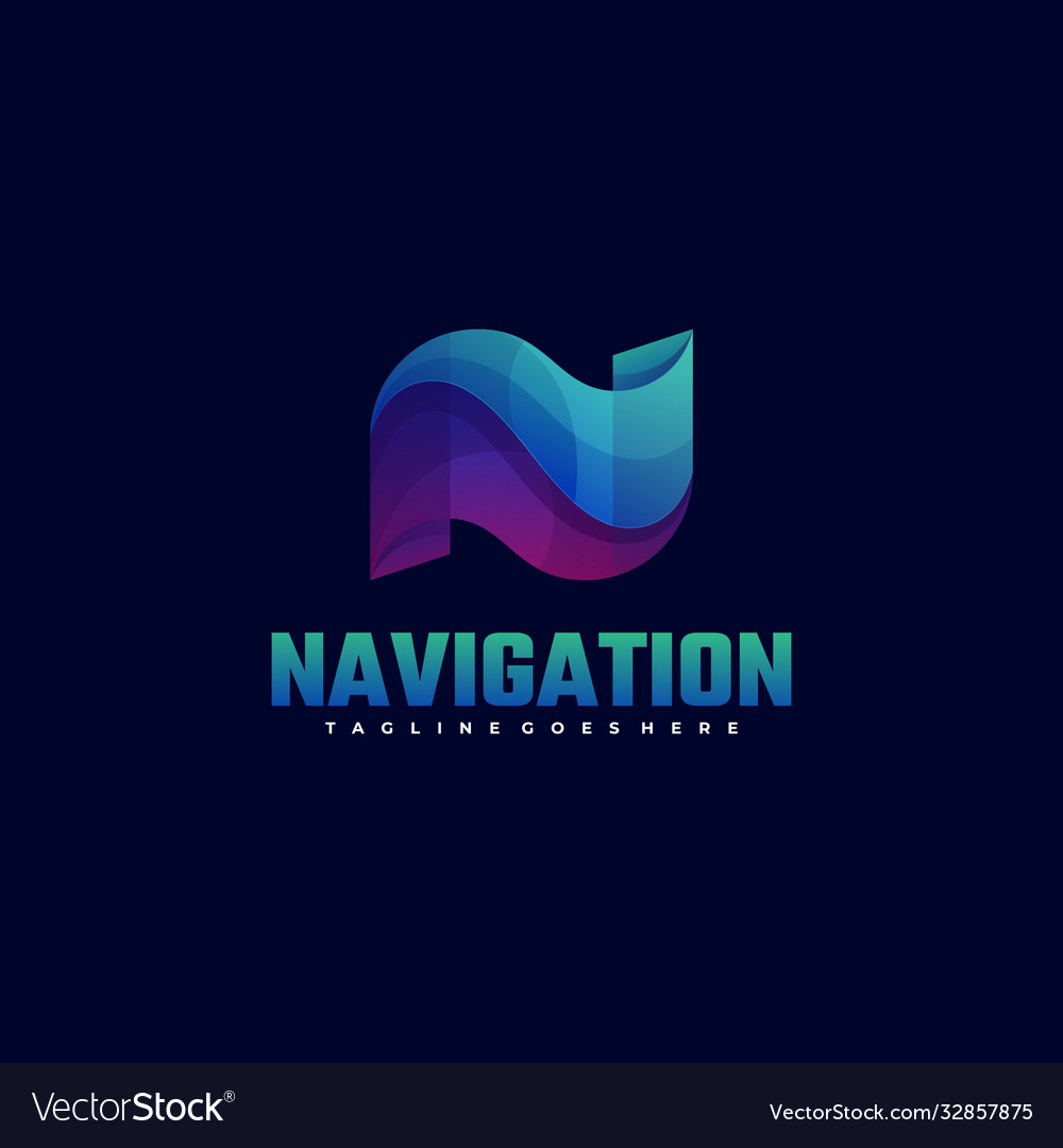 Logo navigation gradient colorful style