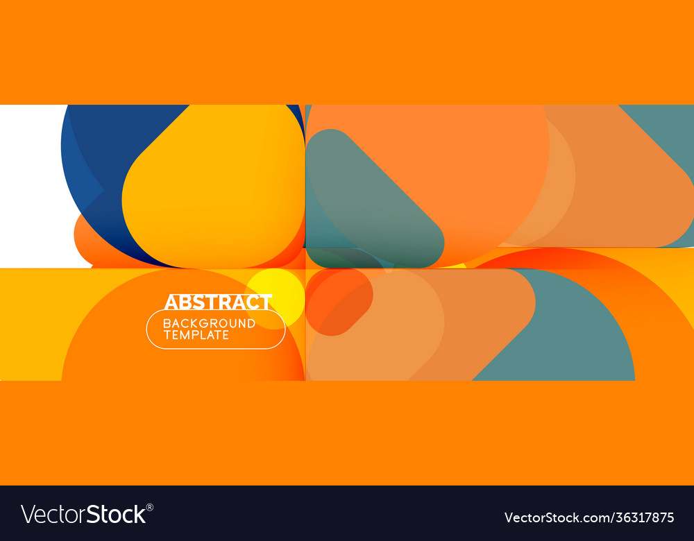 Modern geometric round shapes and dynamic lines