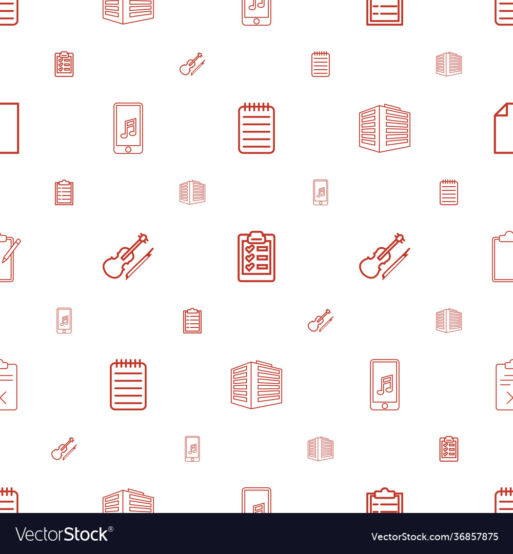 Note icons pattern seamless white background