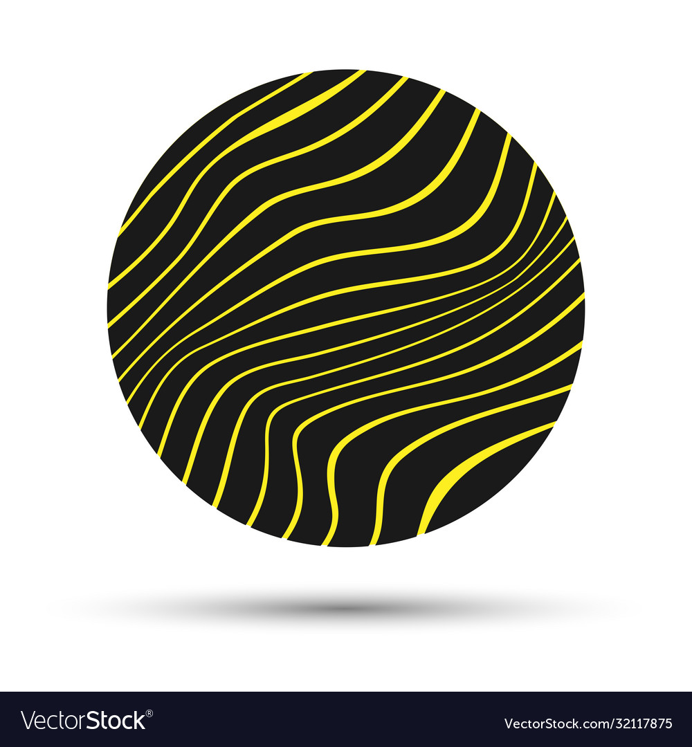 Perfect smooth circle with deformed lines vector image Perfect smooth circle with deformed lines