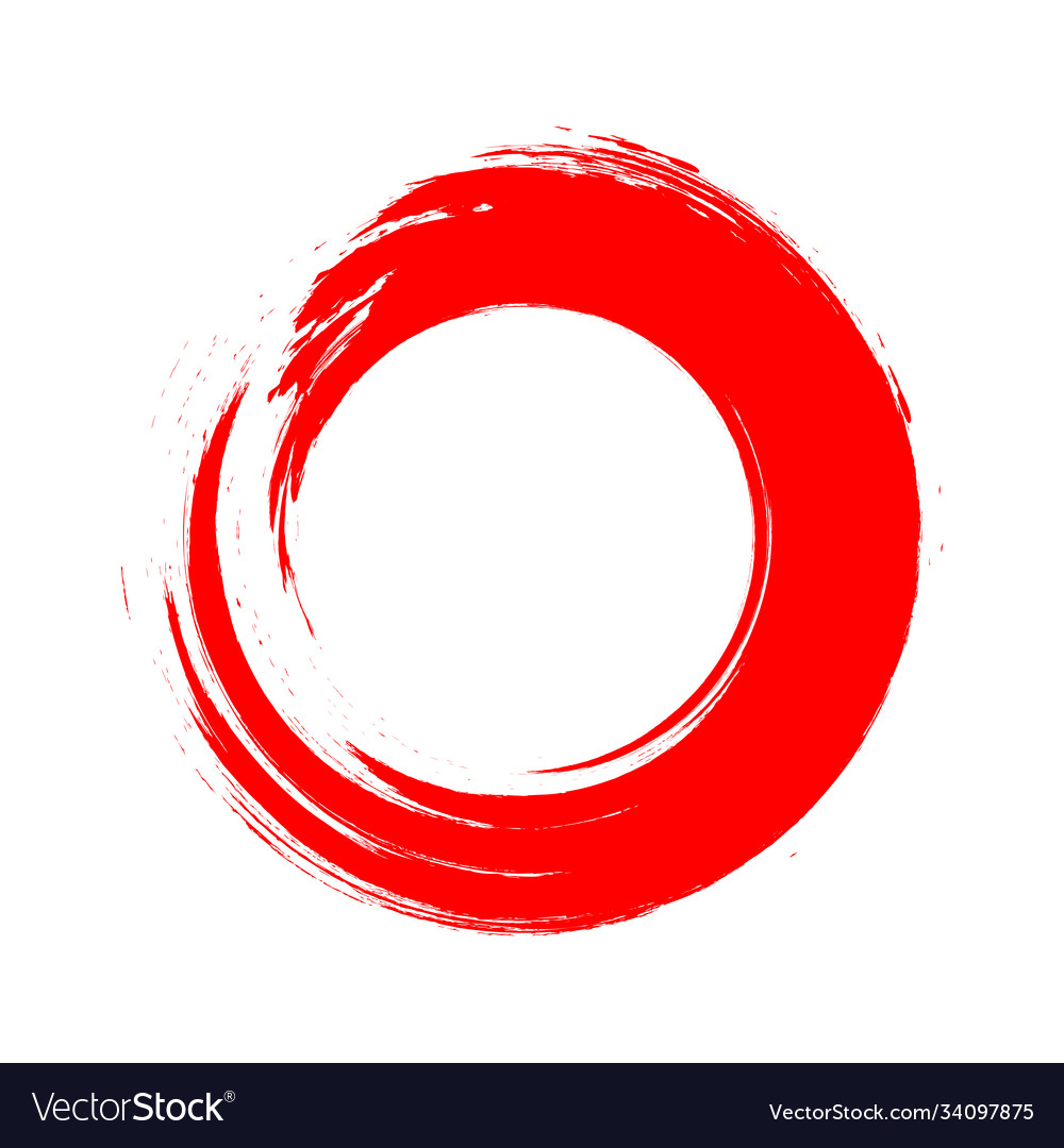 Red enso symbol Royalty Free Vector Image - VectorStock