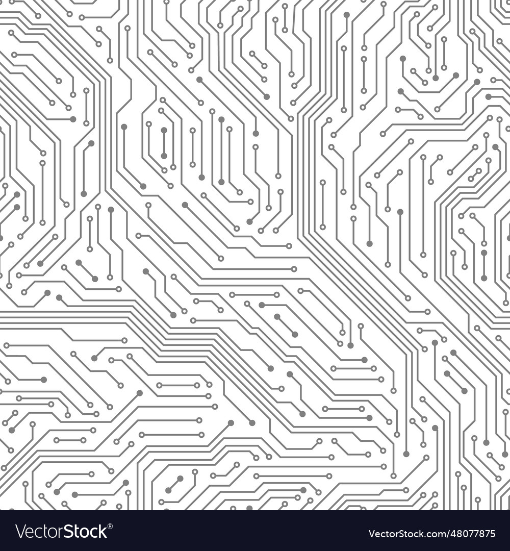 Seamless Circuit Board Digital Technology Vector Image