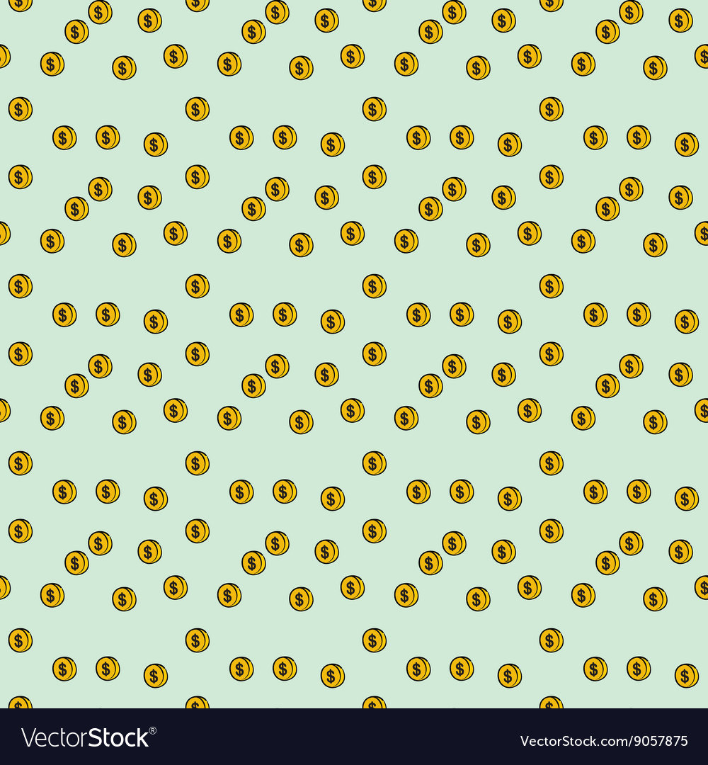 Seamless pattern coin money