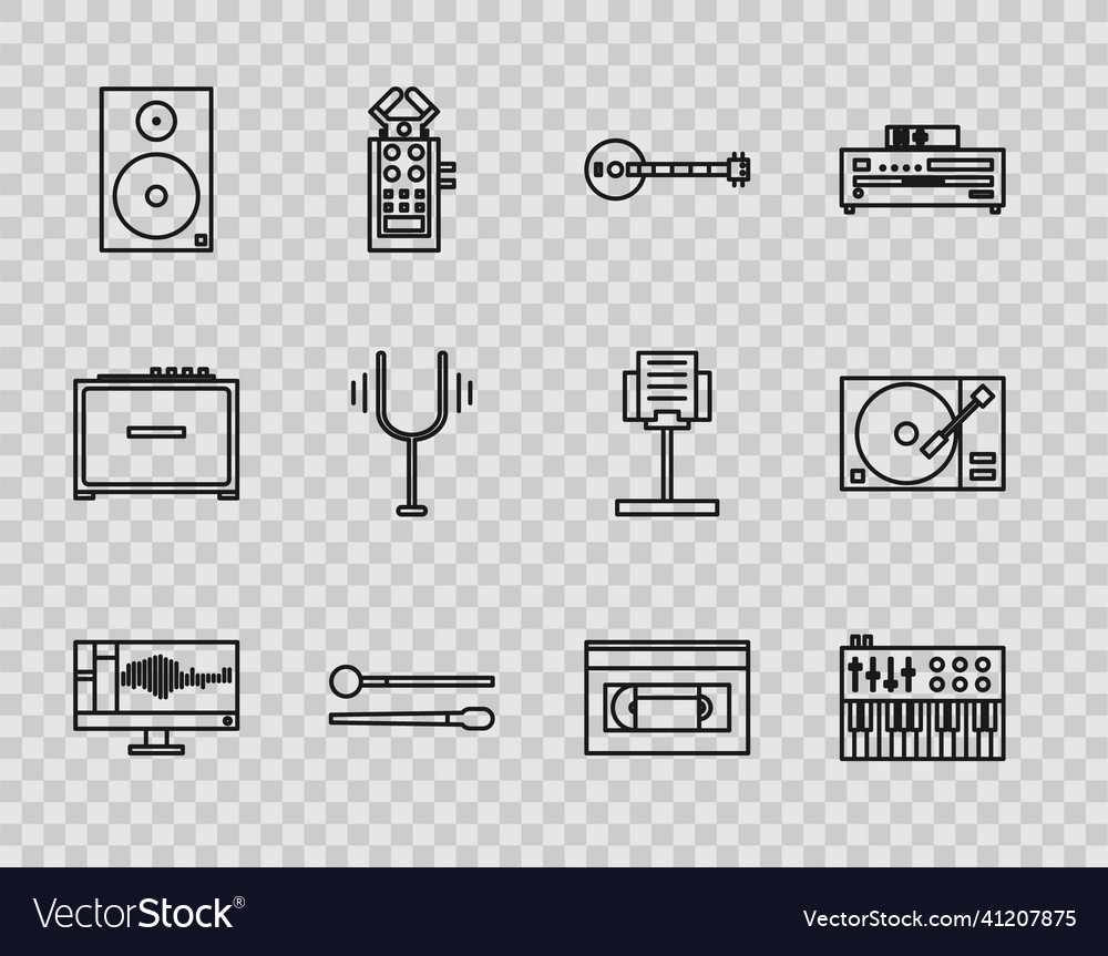 Set line sound or audio recorder on monitor music