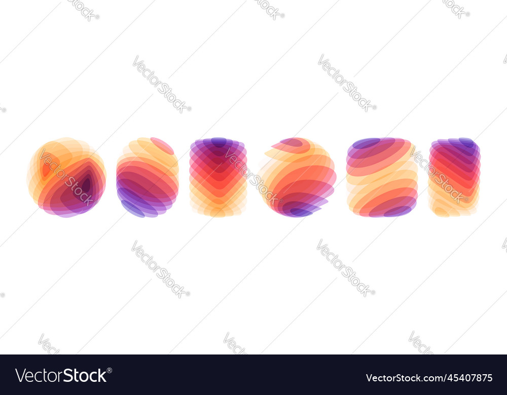 Satz von verschiedenen überlappenden Elementen abstrakt vector image Satz von verschiedenen überlappenden Elementen abstrakt