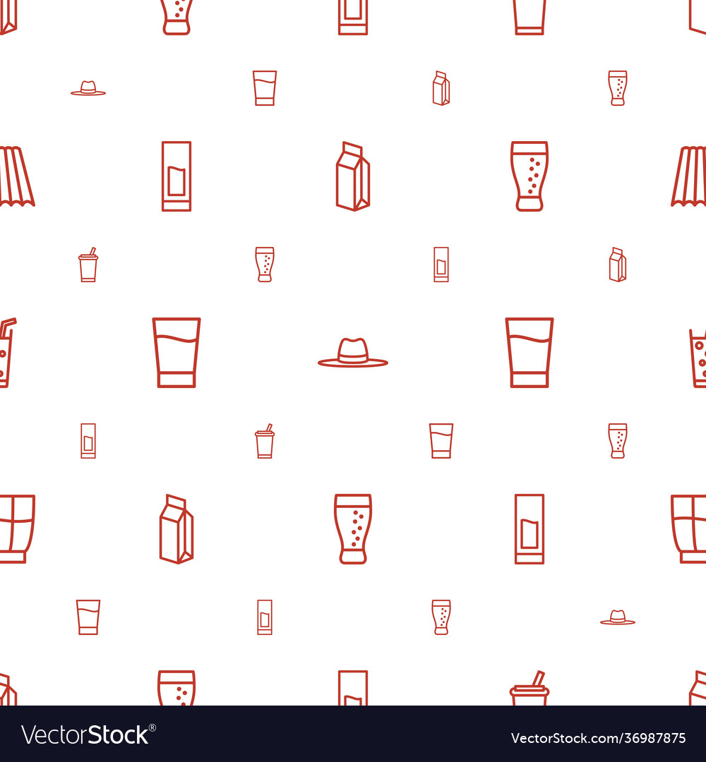 Straw icons pattern seamless white background